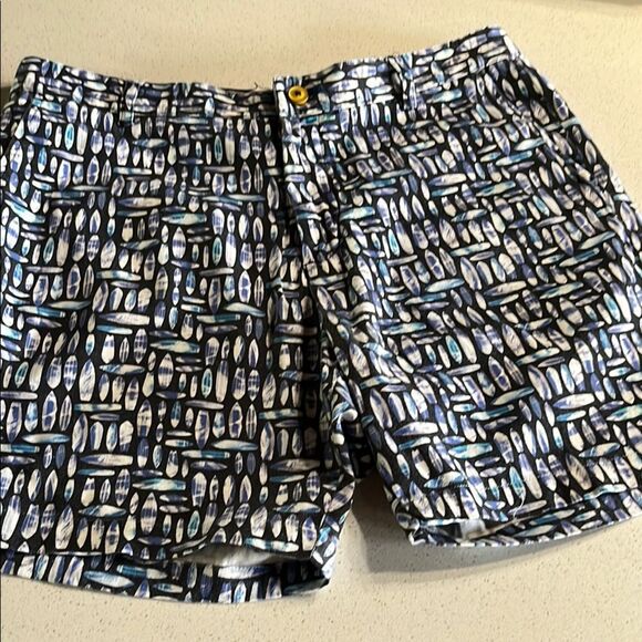 Robert Graham Blue  Geometric Shorts 36/7 - Picture 1 of 8